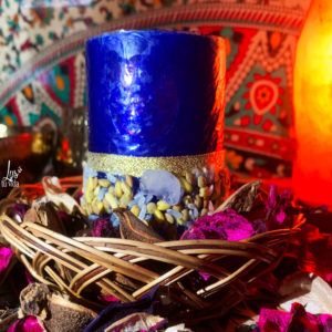 Vela de la prosperidad color azul